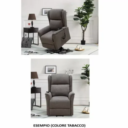 POLTRONA RELAX 2 MOTORI GRIGIO - immagine 2