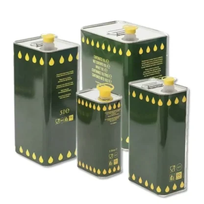 Latta per olio alimentare serigrafia gocce 10 lt