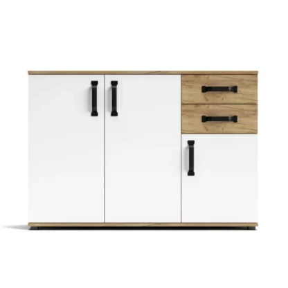 CREDENZA MOSSO MO4 COLORE ROVERE E BIANCO 120 cm