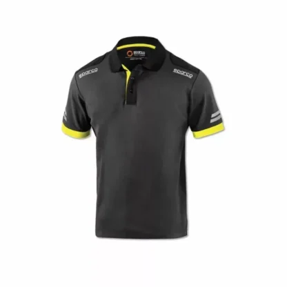 Polo m.corta sparco ner/gialla dalla l alla 2xxl