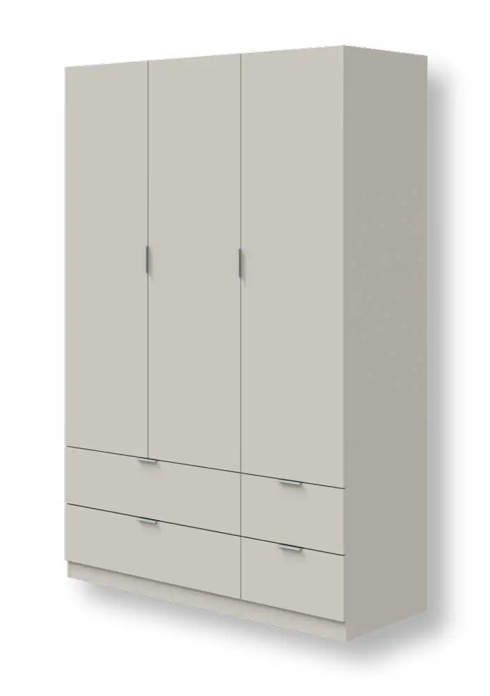 Armadio 3 ante 4 cassetti Cachemir 135x52x200h - immagine 2