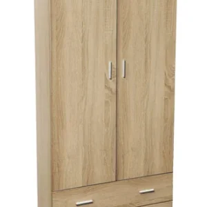 Armadio 2 ante e 2 cassetti "SPACE 80" rovere